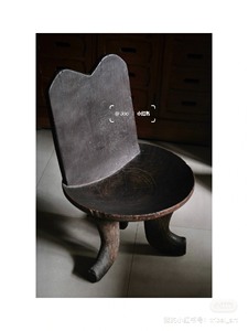 1930s非洲埃塞俄比亚酋长橄榄木整挖椅雕塑椅木雕椅