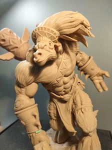 牛头人酋长25cm  牛头人酋长魔兽gk模型白模手办牛头阿利