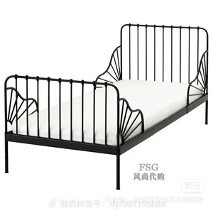 宜家儿童（伸缩）床（不包括床垫），1.8*1米 铁床+木板