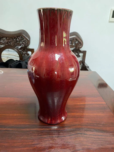 清代中早期   乾隆  季红花瓶     有冲  是个残次标