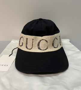 99新未使用  Gucci/古驰 黑色松紧带鸭舌帽时尚百搭 奢侈品正品