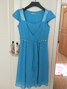 玛琪雅朵水蓝色连衣裙，155/80A，穿上很仙的一款裙子，基
