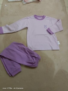 110 码紫色德绒秋衣套，衣长 43-裤长 60-料子特别软