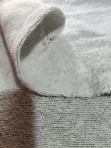 全棉毛巾拉毛绒布 面料布料 灰白色长2.5宽1.6米，一面毛