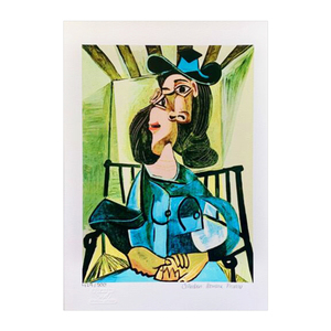 [限500版]毕加索基金会授权版画《戴帽子的女人》正品保真 仅画芯