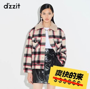 dzzit小地素短款格子大衣 专柜购入 xs155码 宽松版