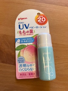 日本贝亲桃子水婴儿防晒乳，spf20++防晒滚珠，25g