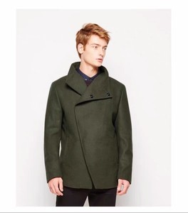 MECITY男款羊毛大衣短款165——180，设计款，军绿色