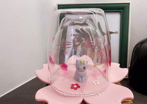 星巴克2019樱花季猫咪双层玻璃杯 猫头杯 现货 猫咪杯容量