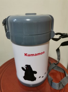 日本熊本熊保温饭盒便当桶三层超大KUMAMON酷MA萌不锈钢
