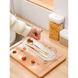 放筷子勺子收纳盒抽屉式家用高档新款厨房多功能刀叉西餐餐具沥水