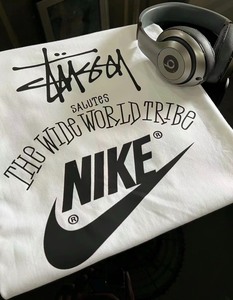 23SSSTUSSY斯图西短袖T恤联名勾子耐克Nike男女同
