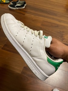 Adidas阿迪达斯+三叶草+史密斯绿尾情侣休闲男女小白鞋板