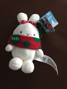 全新  礼物 礼品 韩国正版booto兔子玩偶圣诞啵兔公仔布