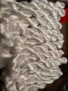 绒花制作材料湘绣蚕丝白线，需要劈丝