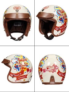 美国TORC联名珍宝珠棒棒糖摩托车半盔复古头盔电动车安全帽