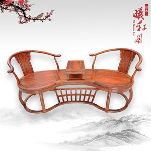 特价红木家具 原木宫廷中式古典 弧形大红酸枝木圈椅实木太师椅子