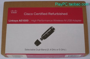 【现货】思科Linksys AE1000 2.4G/5G 300M双频USB无线网卡 抓包