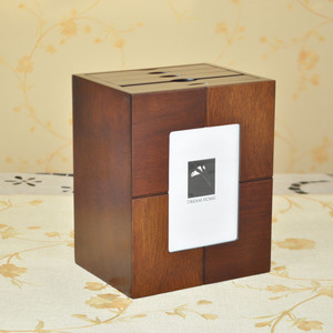 欧式仿古木质照片盒像盒高档相片盒影集箱木制相册盒结婚生日礼物