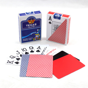 杰尔文 台湾国高 1301德州比赛专用大字塑料磨砂扑克牌 带切牌片