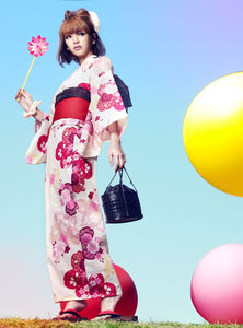 日本代购 Grl浴衣jelly6月号揭载大樱花浴衣4件套装 阿里巴巴找货神器