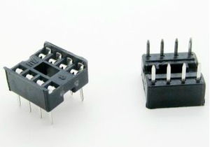 8pin ic转接座芯片座集成电路底座 8P插槽8脚黑色IC插座 DIP8