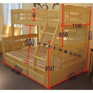 包邮简易特价松木木板床单人床实木床双人床硬板床简约大床拼接床