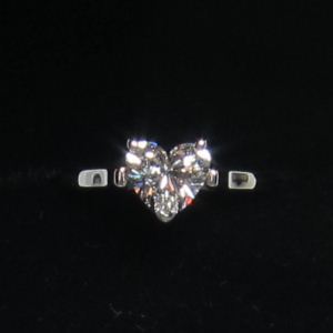 美国代购0.77克拉EVS1心形裸钻石纽约定制经典五爪订婚钻戒指余款