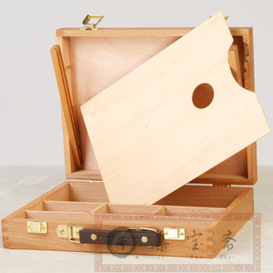多功能桌面油画箱折叠便携画箱手提写生画箱素描工具箱收纳箱小号