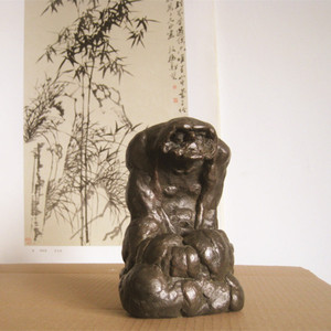 达摩祖师 菩提达摩  青铜人物雕像 紫砂雕像   了了居士作品