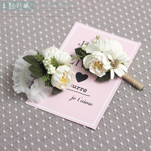 韩式新郎胸花婚庆结婚伴娘伴郎婚礼新娘手捧花婚纱照相摄影手腕花 阿里巴巴找货神器