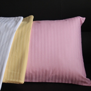 纯棉枕头套纯色枕袋全棉缎条单人素色枕套48x74信封式 一对拍二个