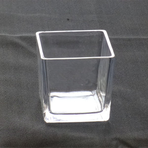 玻璃方缸花瓶 透明玻璃花盆 正四方形 水培透明玻璃瓶杯子容器