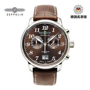 齐博林（Zeppelin）飞艇LZ127Count系列 德国石英男手表 7684-3