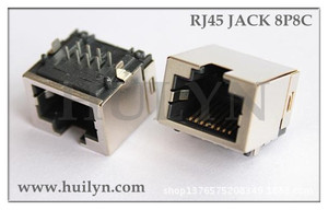 RJ45连接器 90度网络接口，高度11.00MM,型号：HLJ563BS-8P8C