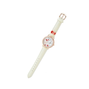 Sanrio HELLO KITTY 40周年紀念鑽飾手錶(白)