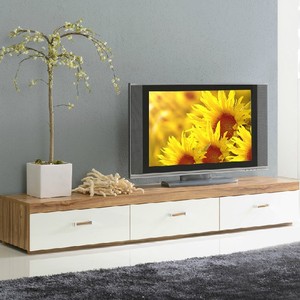 新悦时尚现代风格电视柜黄橡木色地柜1.8米电视柜客厅家具K2466