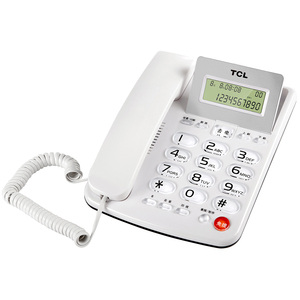 TCL电话机 202 来显 座机 免电池 分机接口 免提 重拨 屏幕翻转