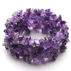 天然紫水晶碎石手链 紫水晶多圈碎石 不定型碎石紫水晶手链