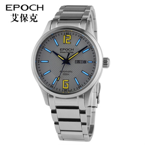 epoch艾保克 氚气自发光机械表手表男士夜光全自动精钢防水手表