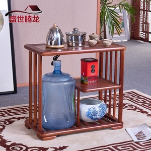 红木泡茶桌新中式餐边柜刺猬紫檀小茶几花梨木移动茶车实木茶水架