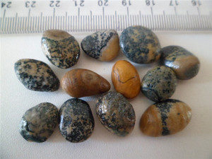 【大漠石花】阿拉善戈壁奇石天然地表俏色玛瑙原石眼睛石整组出售