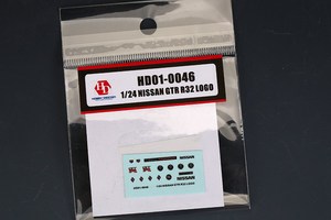 HobbyDesign 模型水贴 1/24   GTR R32 金属LOGO HD01-0046