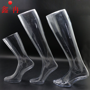 透明塑料脚模男女袜子撑拍摄展示倒立假脚长短袜子腿模足模型道具