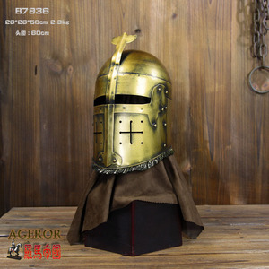 直销中世纪头盔 欧式 装饰品摆件 仿古盔甲 铁艺创意金属 古罗马