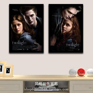 暮色暮光之城1新月2 Twilight电影海报装饰画挂画有框画