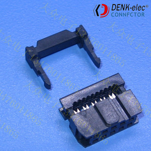 DENK排线压头三件式 FC 10P 牛角插头 扁平电缆连接器 IDC 2.54MM