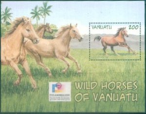 LL9795瓦努阿图2002家畜动物-马M（韩国邮展）