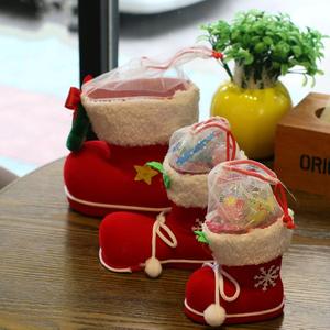 圣诞节装饰用品个性创意礼品袋小靴子糖果盒礼物袋圣诞袜