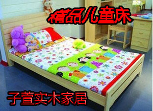 包邮实木床双人床1.51.8成人床松木床平板床儿童单人床1.21.0定制